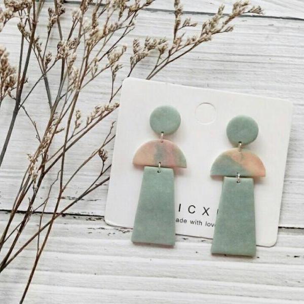 B E A C H • L I F E - the dangle earrings | Handmade Simple Polymer Clay Statement Earrings